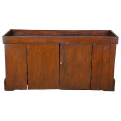 Antique Pine Early American Dry Sink Cabinet Country Farmhouse
