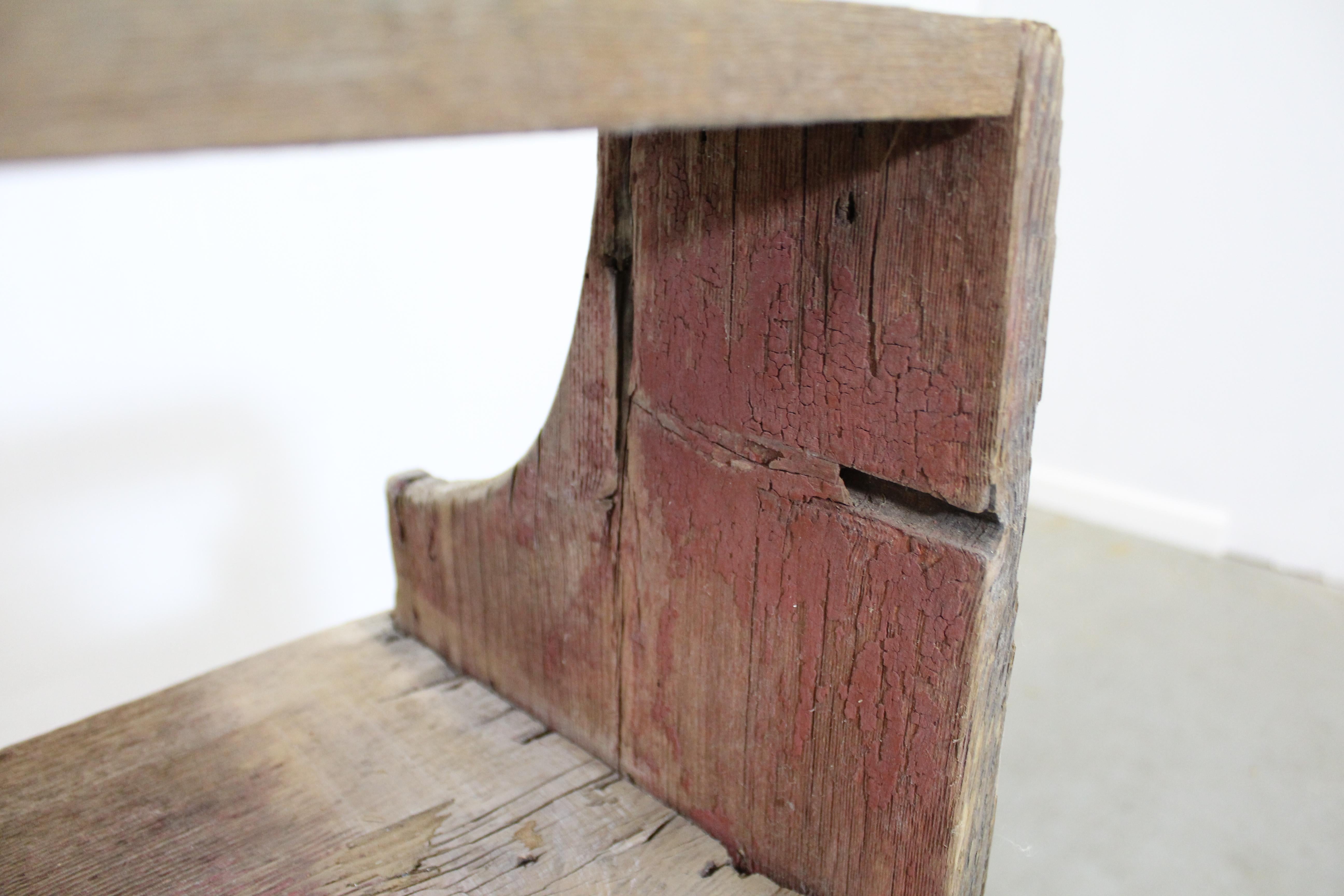 Antique Primitive Potting Bench Book Shelf 3