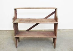 Antique Primitive Potting Bench Book Shelf