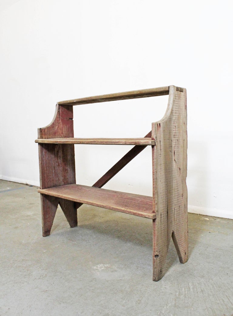 Antique Primitive Potting Bench Book Shelf at 1stDibs