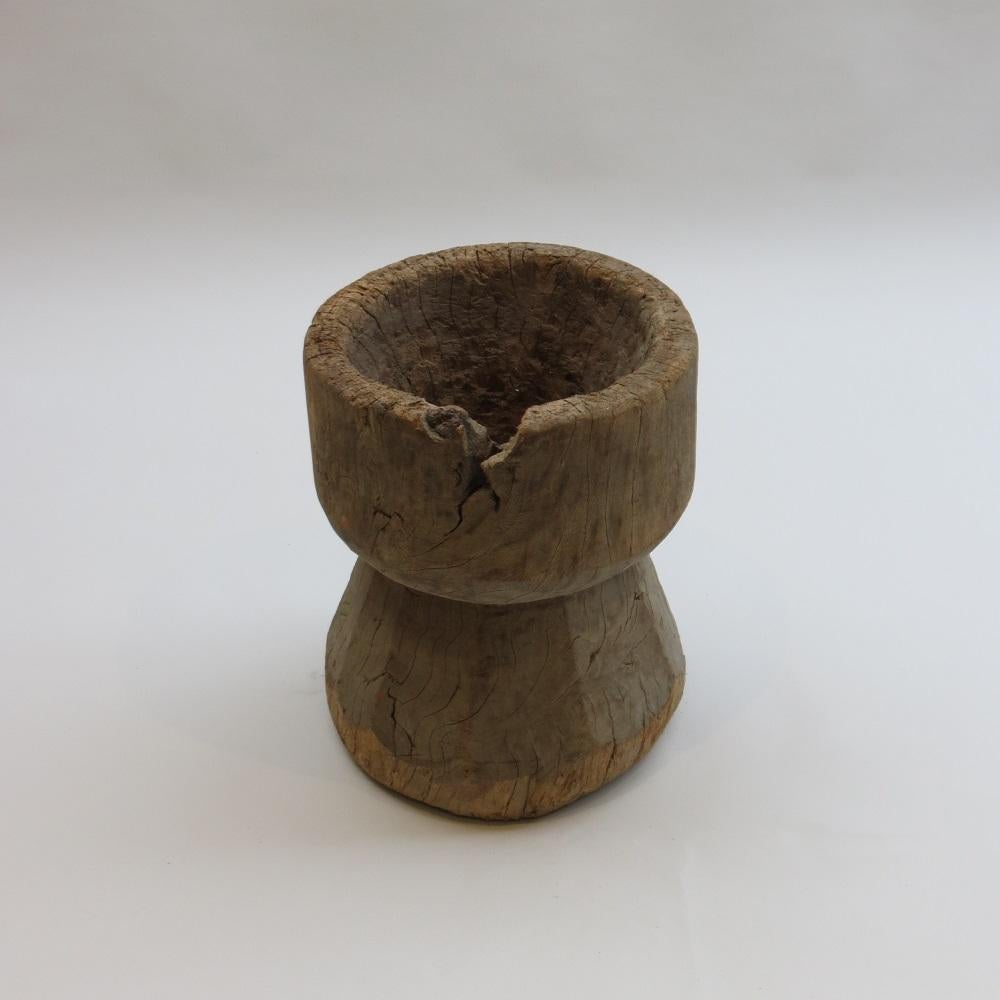 Antique Primitive Rustic African Mortar Stool (20. Jahrhundert) im Angebot