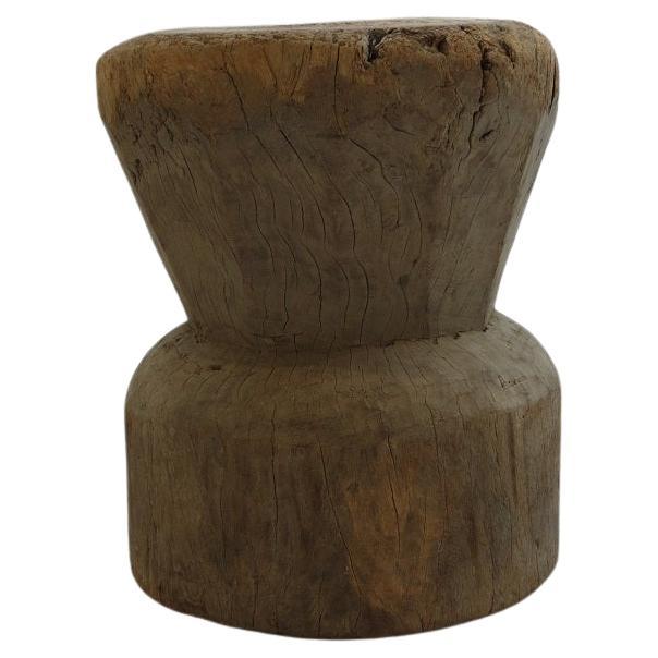 Antique Primitive Rustic African Mortar Stool im Angebot