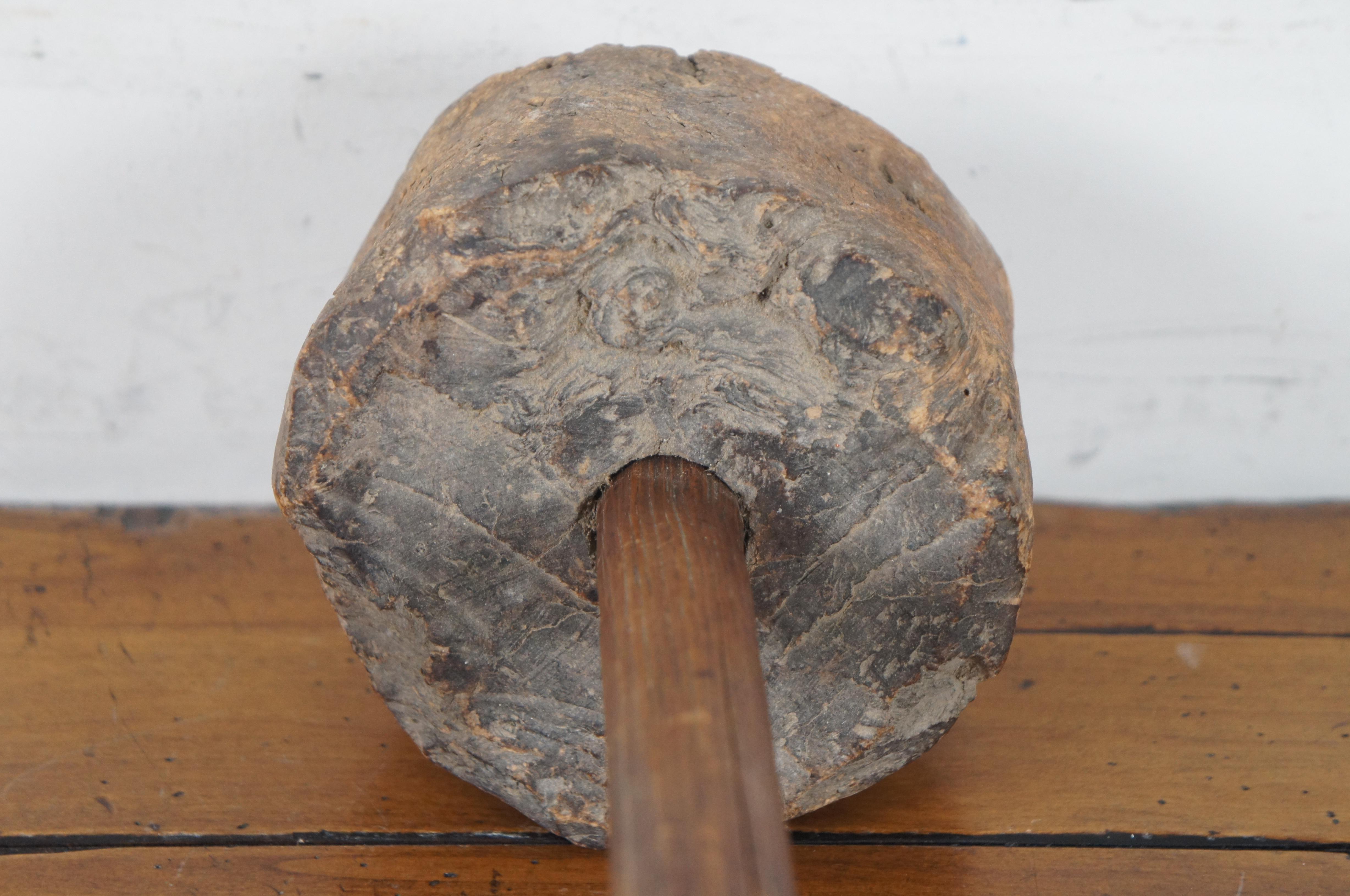 antique wooden mallet