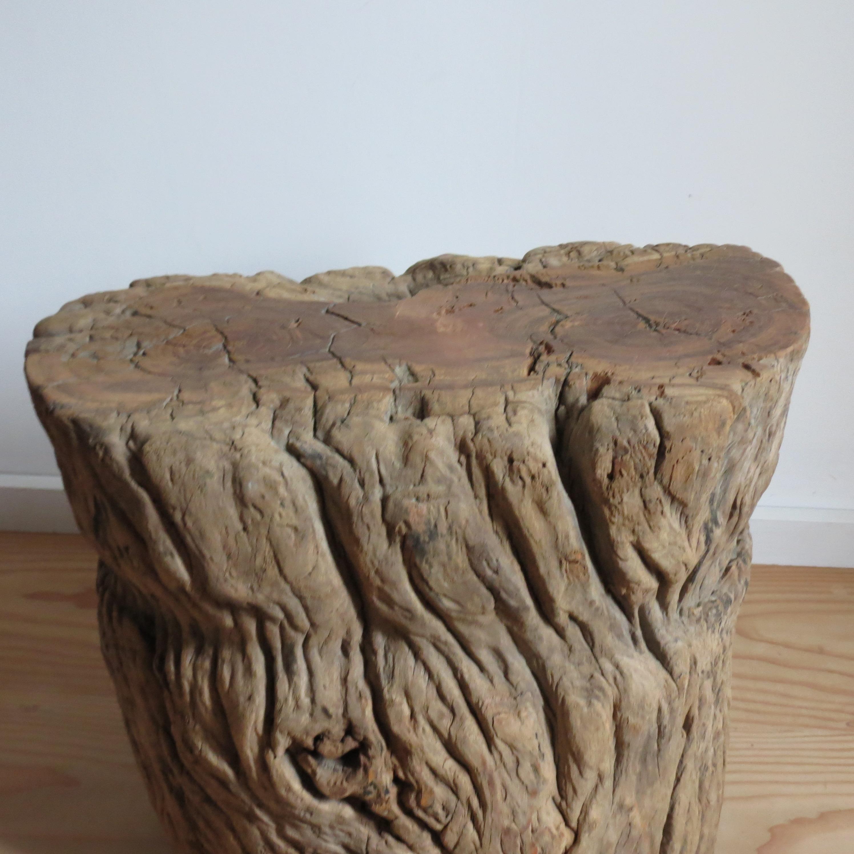 Antique Primitive Rustic Large Mortar table or Stool African In Good Condition For Sale In Stow on the Wold, GB