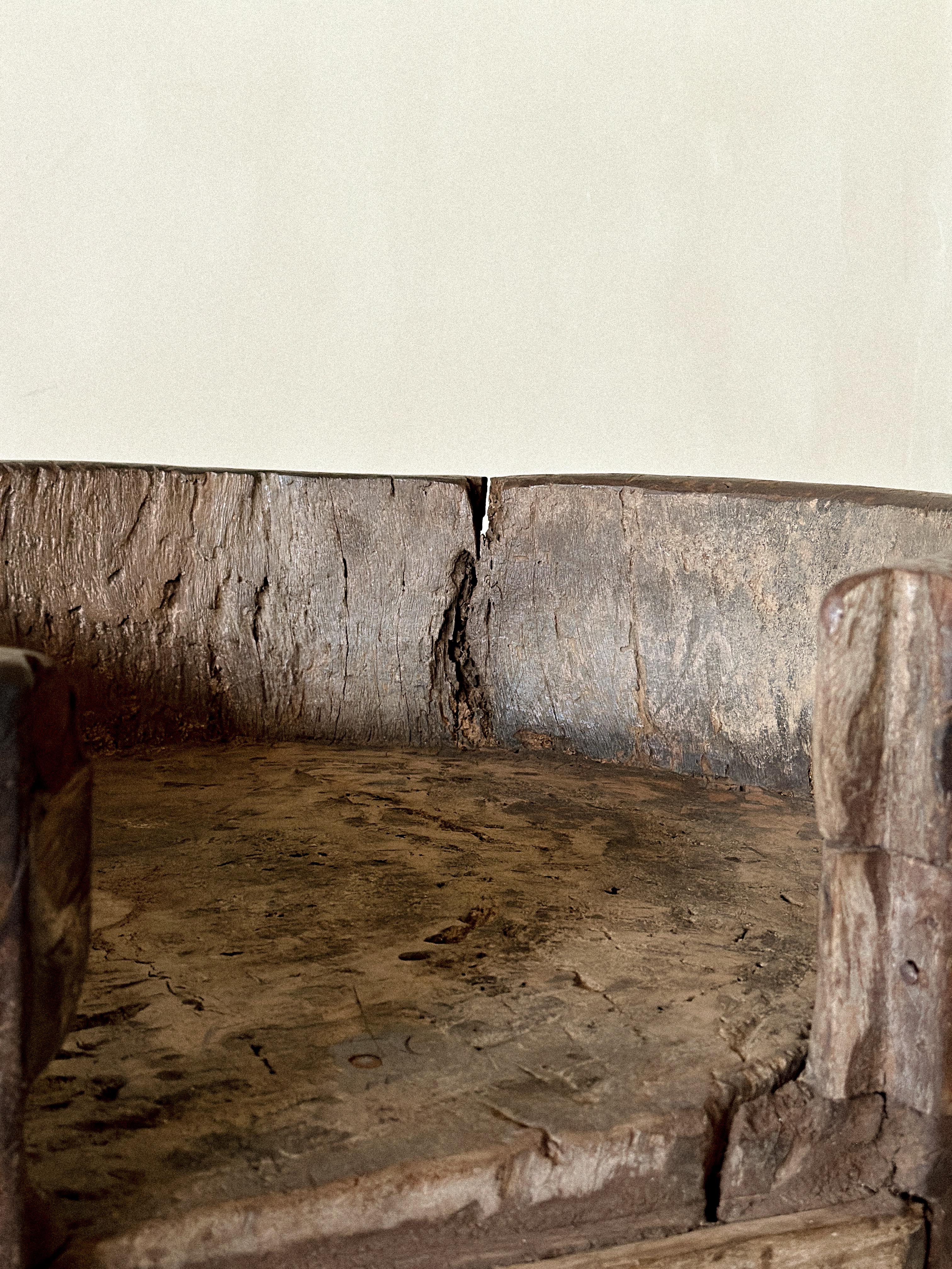 Antique Primitive Side Table, Scandinavian Wabi Sabi, c 1600s For Sale 5