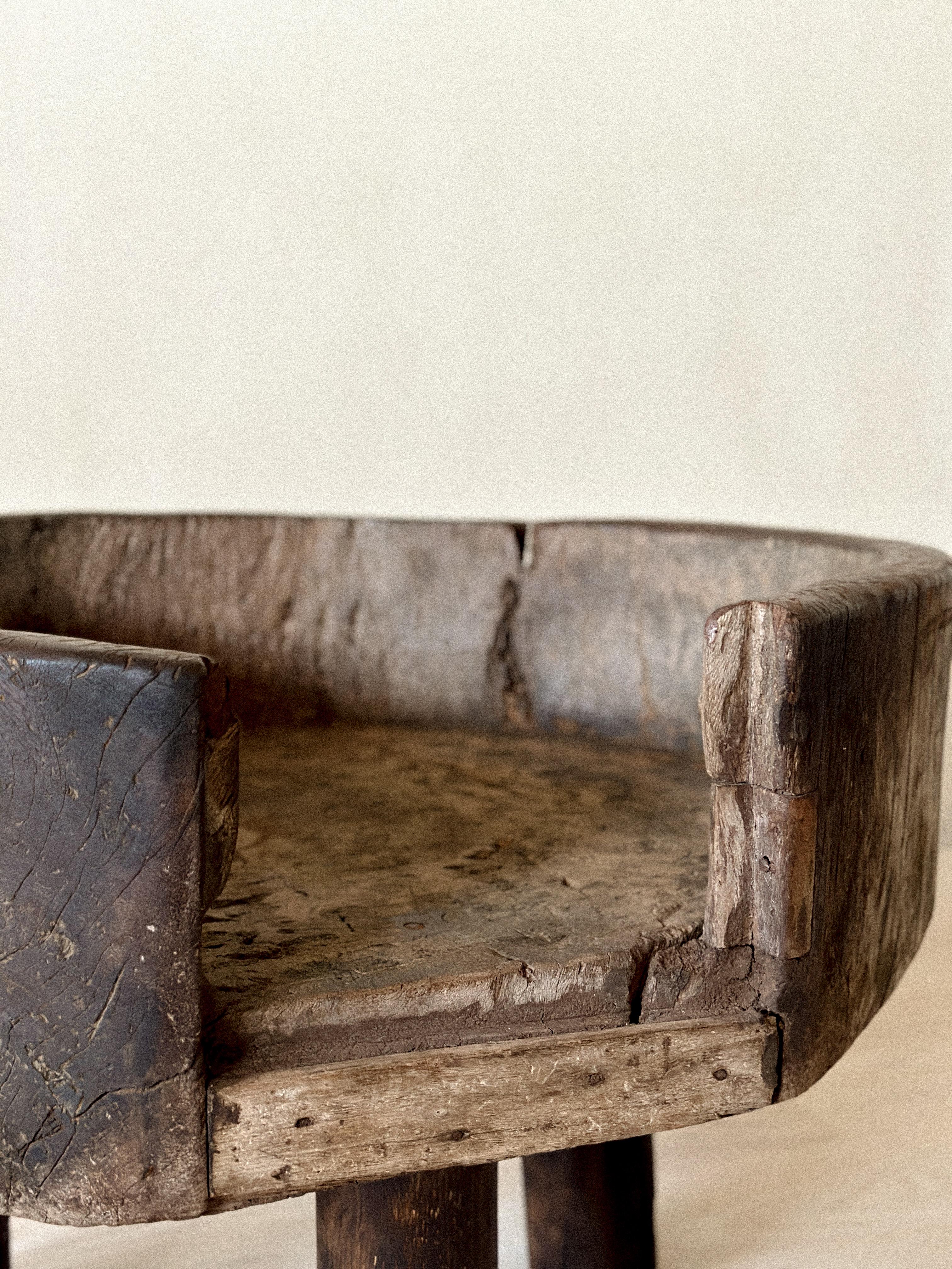 Antique Primitive Side Table, Scandinavian Wabi Sabi, c 1600s For Sale 6
