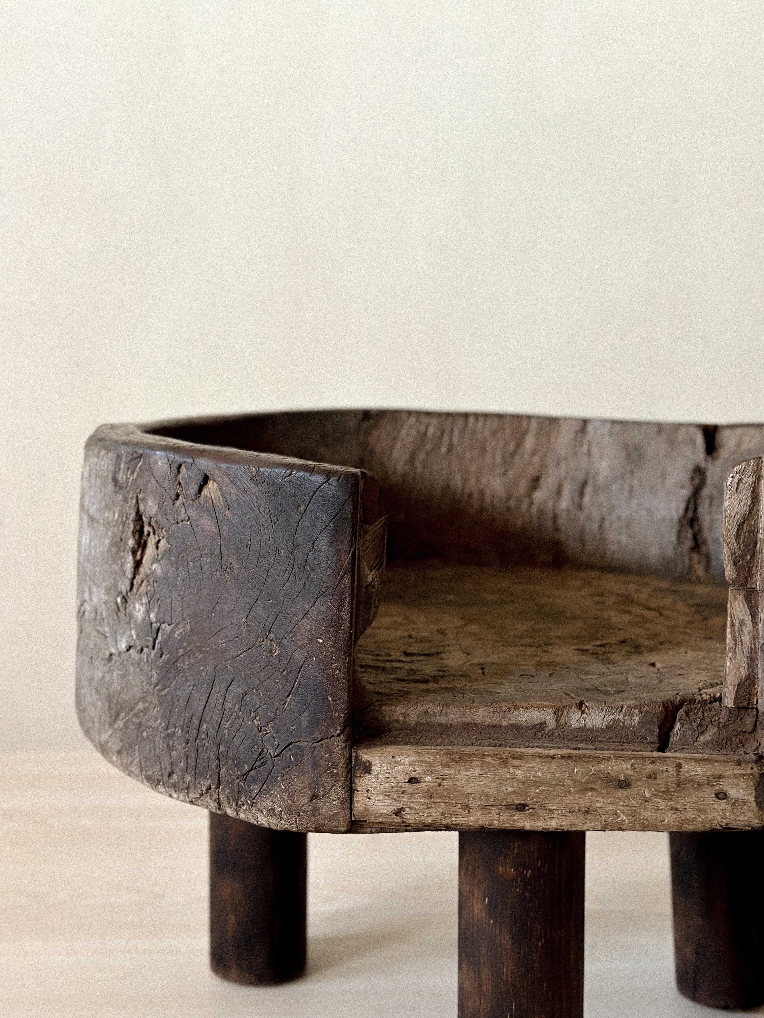 Antique Primitive Side Table, Scandinavian Wabi Sabi, c 1600s For Sale 8