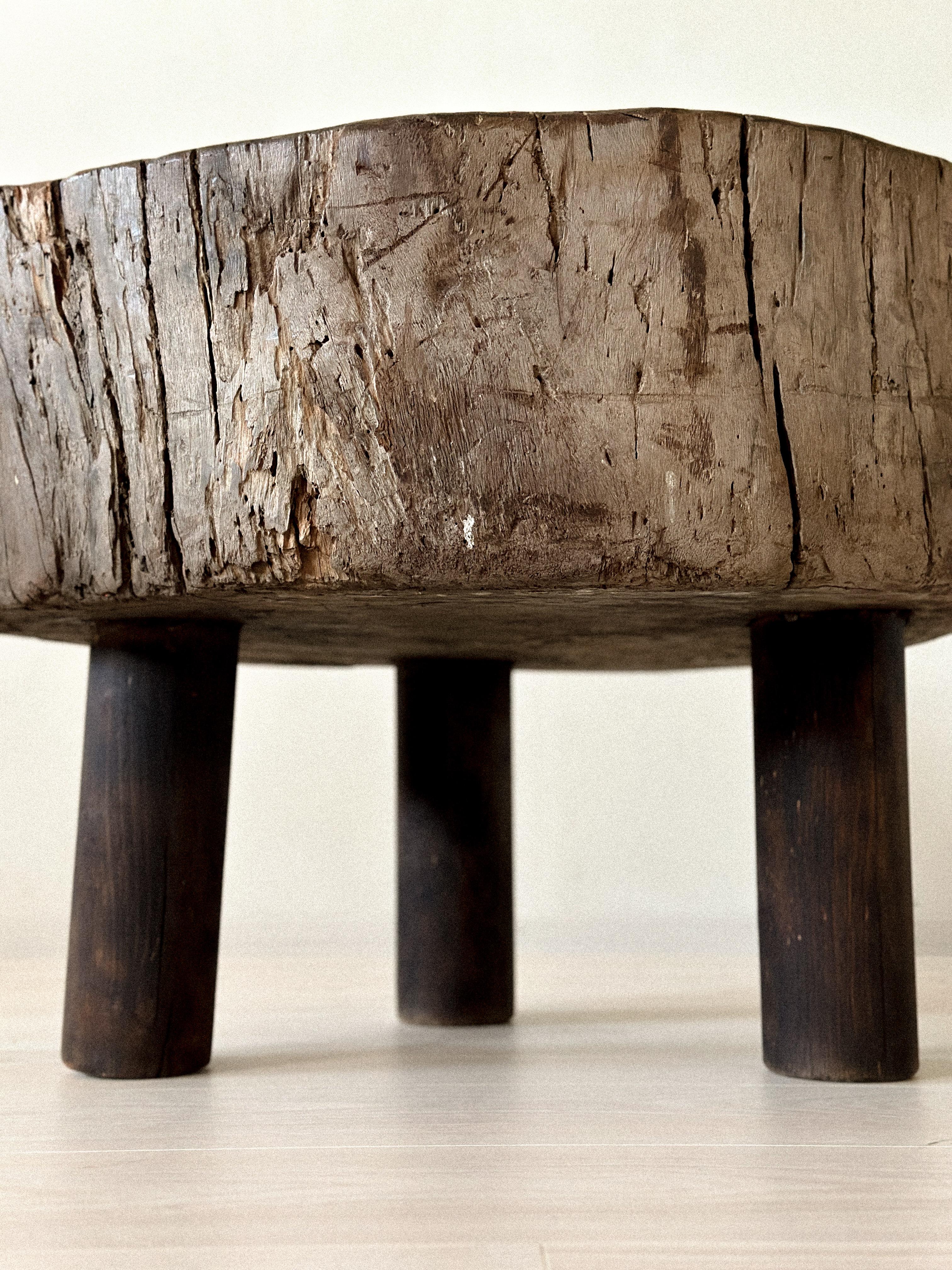 Antique Primitive Side Table, Scandinavian Wabi Sabi, c 1600s For Sale 9