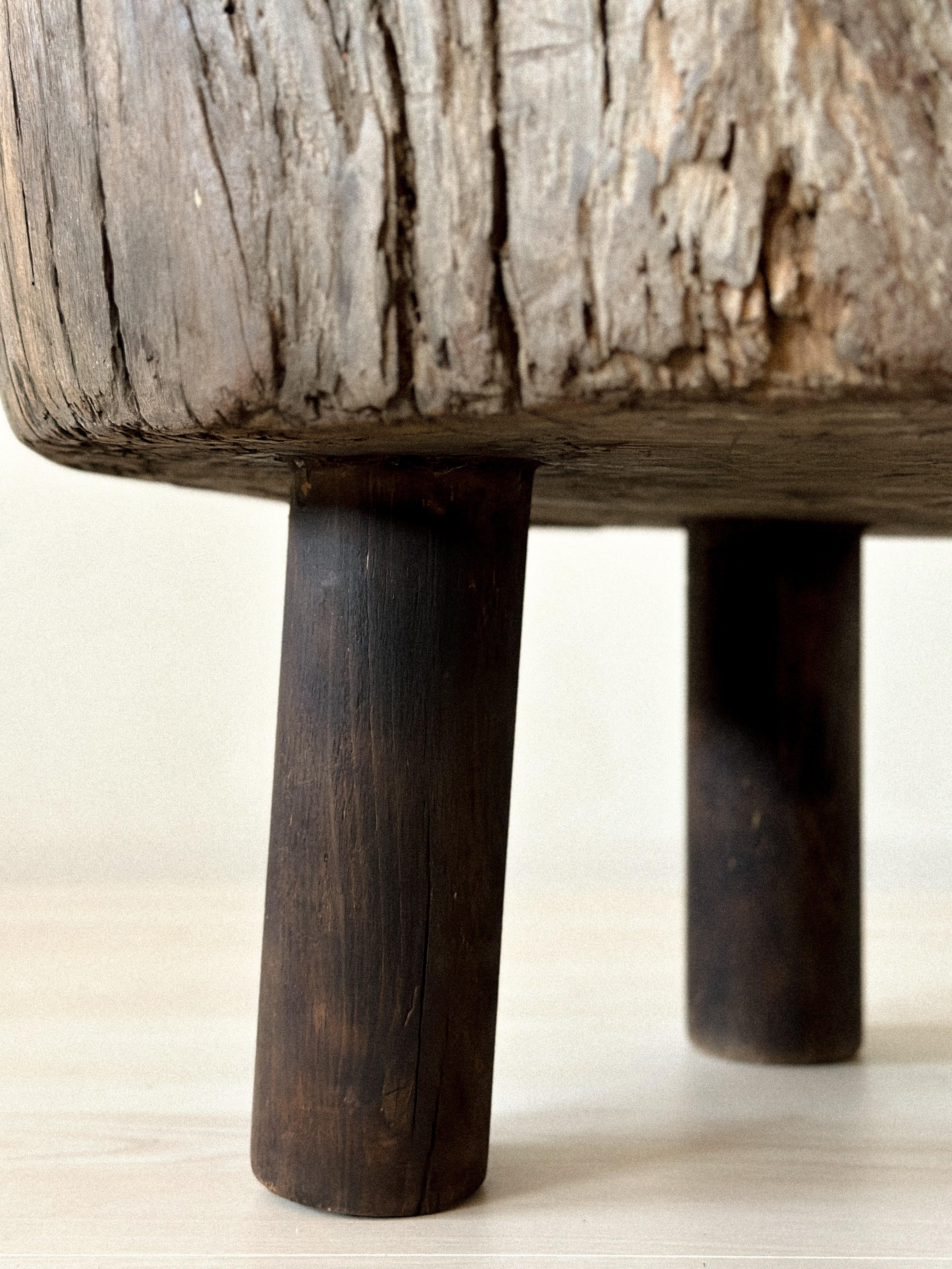 Antique Primitive Side Table, Scandinavian Wabi Sabi, c 1600s For Sale 10