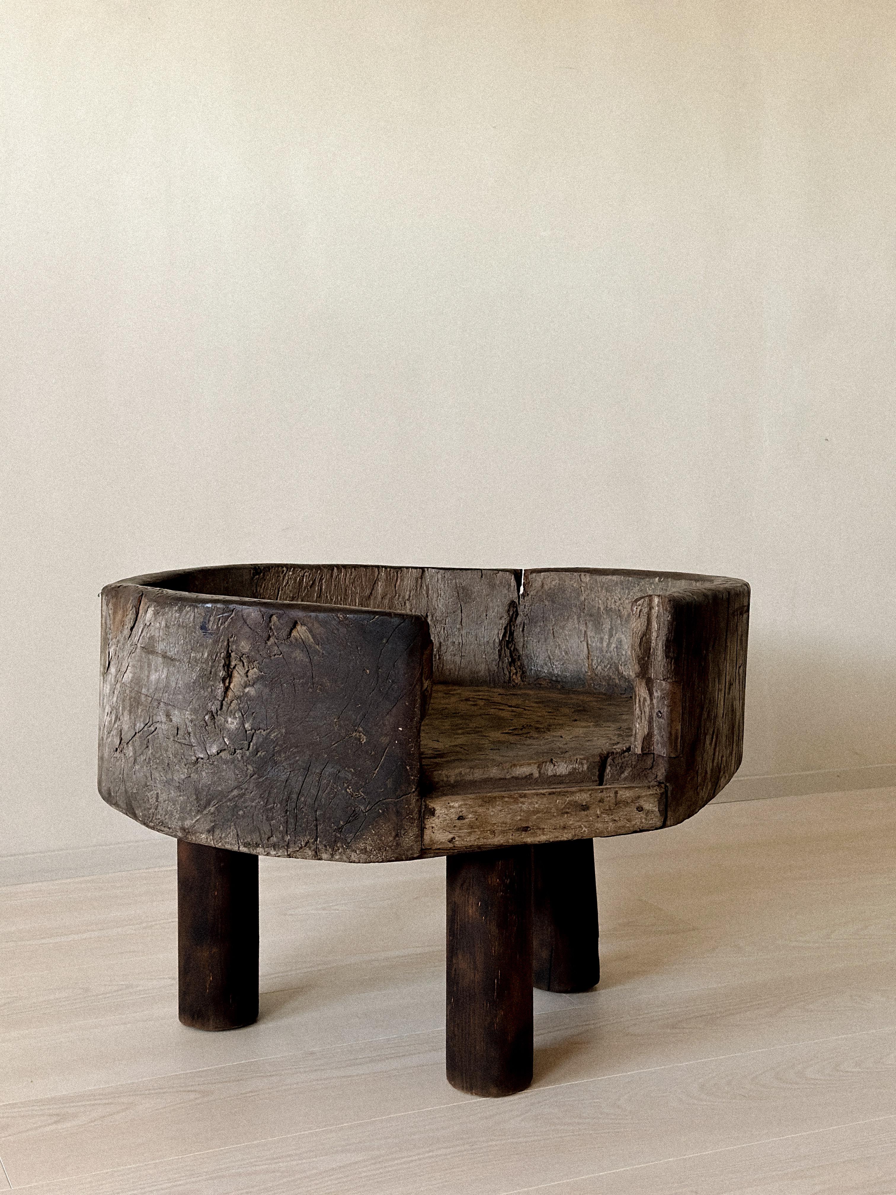 Romantic Antique Primitive Side Table, Scandinavian Wabi Sabi, c 1600s For Sale