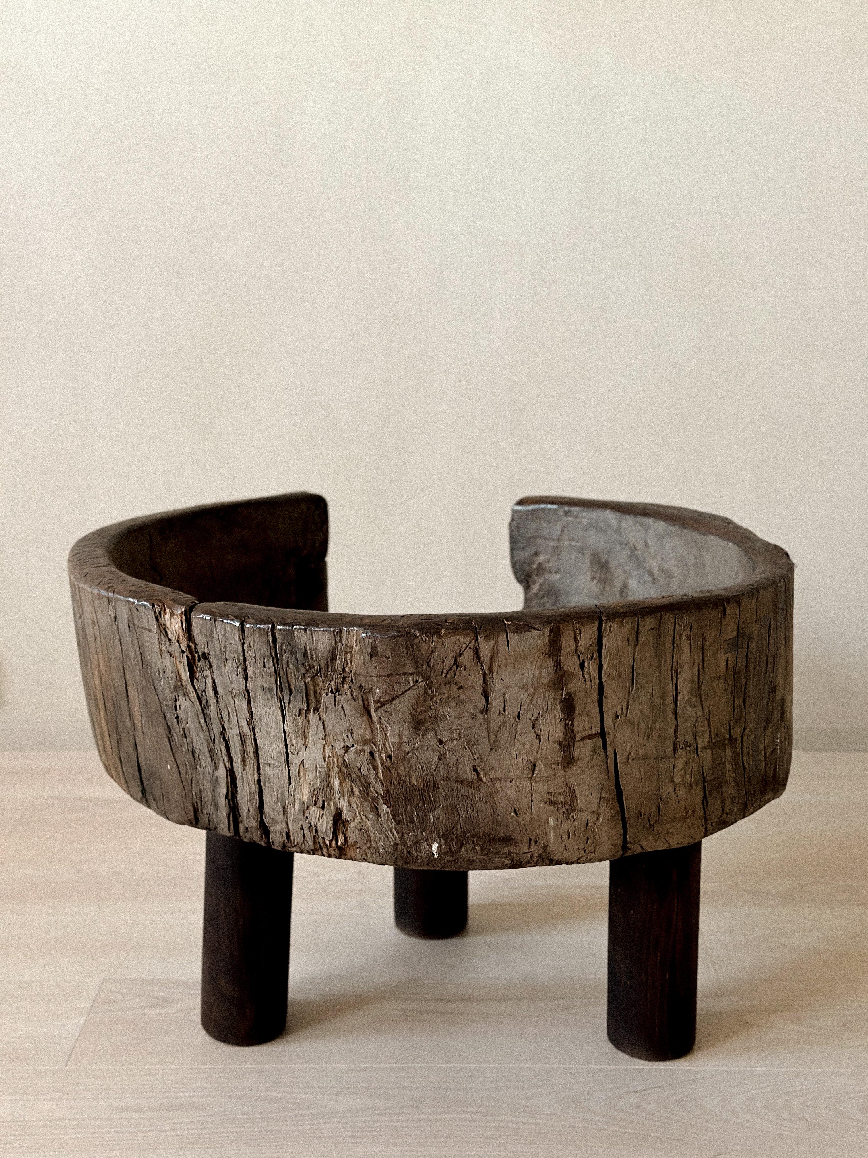 Wood Antique Primitive Side Table, Scandinavian Wabi Sabi, c 1600s For Sale
