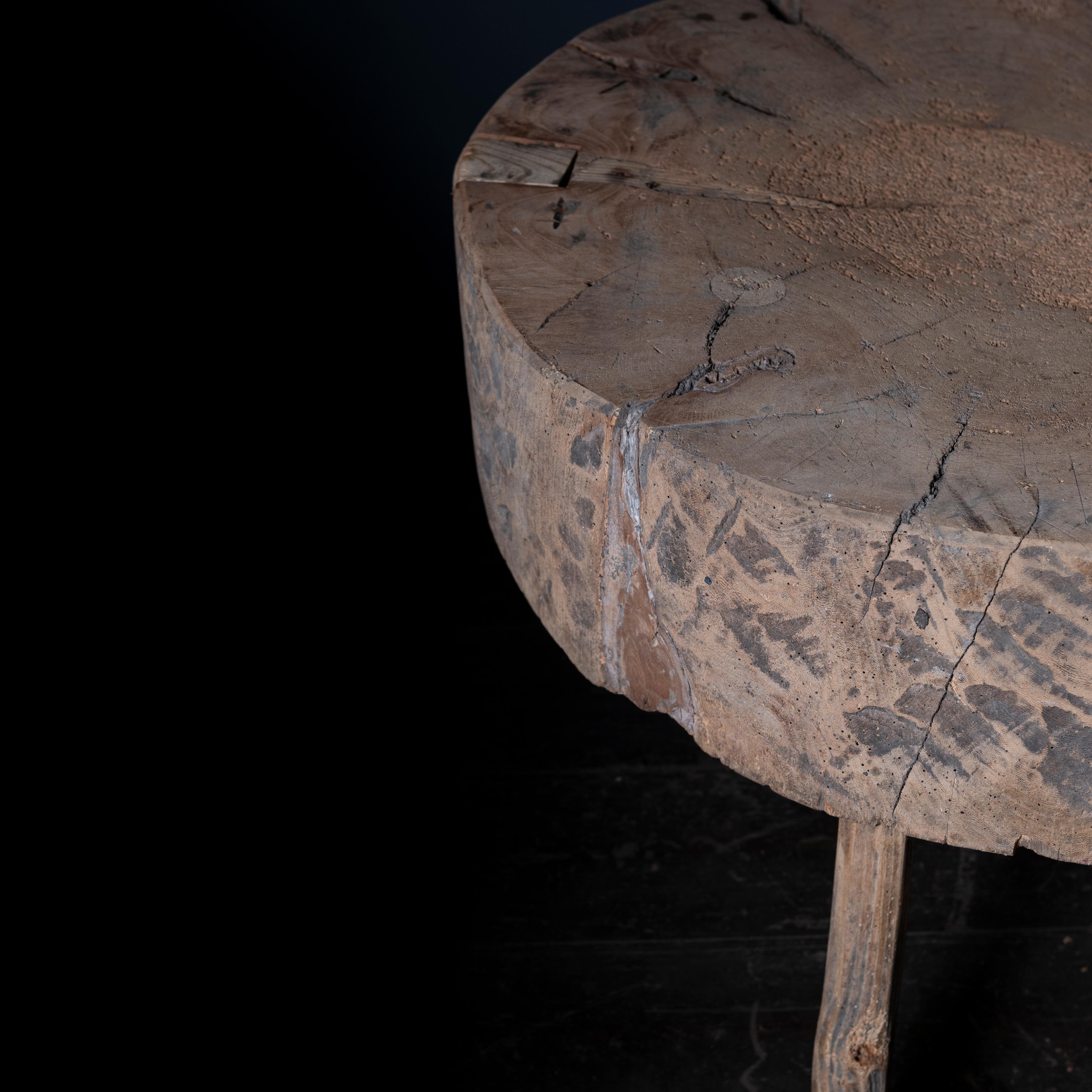 Antiker primitiver Baumgefäßtisch aus dem 19. Jahrhundert, Frankreich im Angebot 1