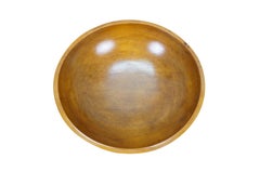 Antique Primitive Turned Maple Wood Farmhouse Dough Mixing Bowl Treen 15"