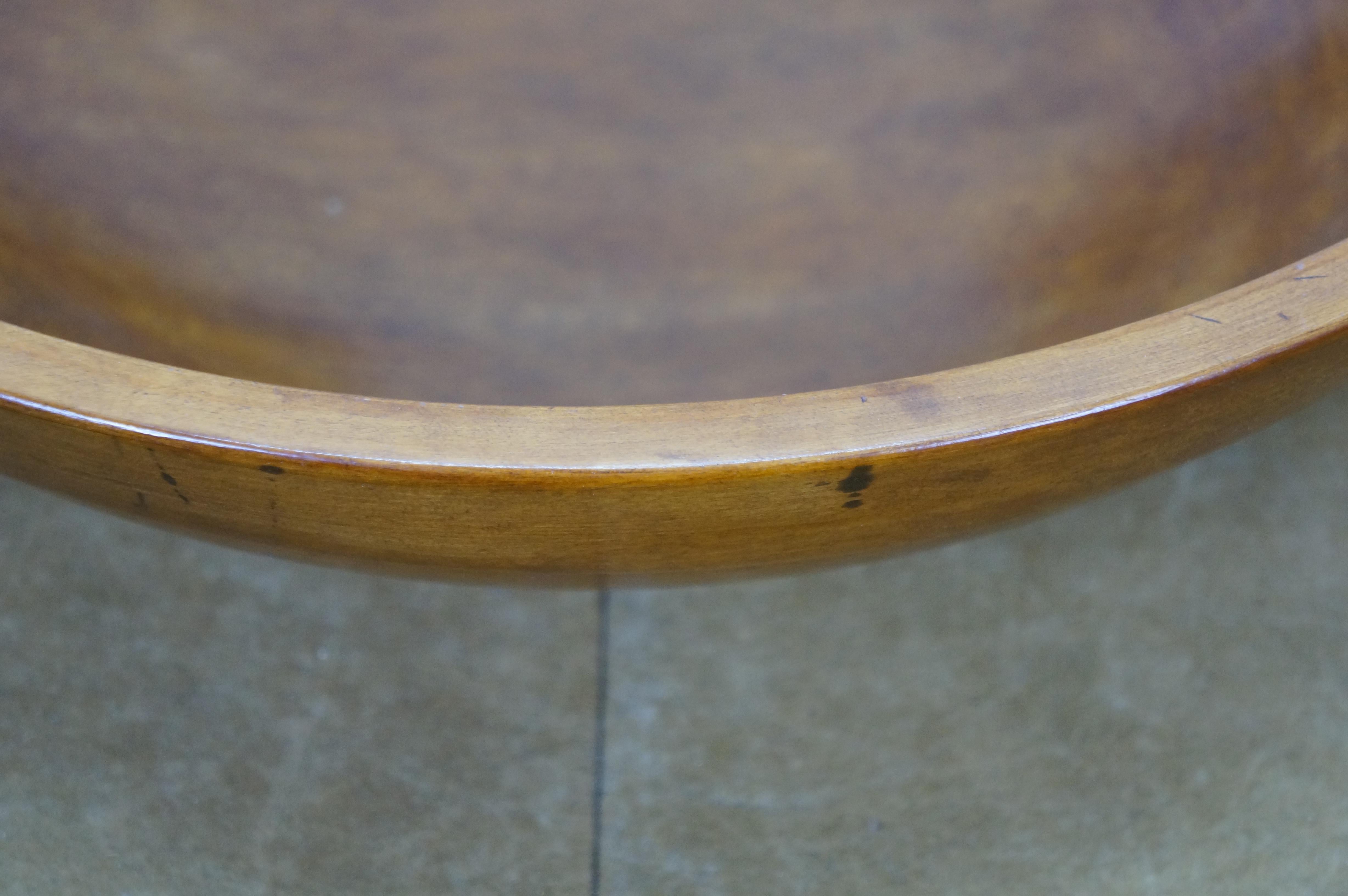Antique Primitive Turned Maple Wood Farmhouse Dough Mixing Bowl Treen 15