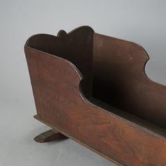 Antique Primitive Walnut Doll Cradle C1850