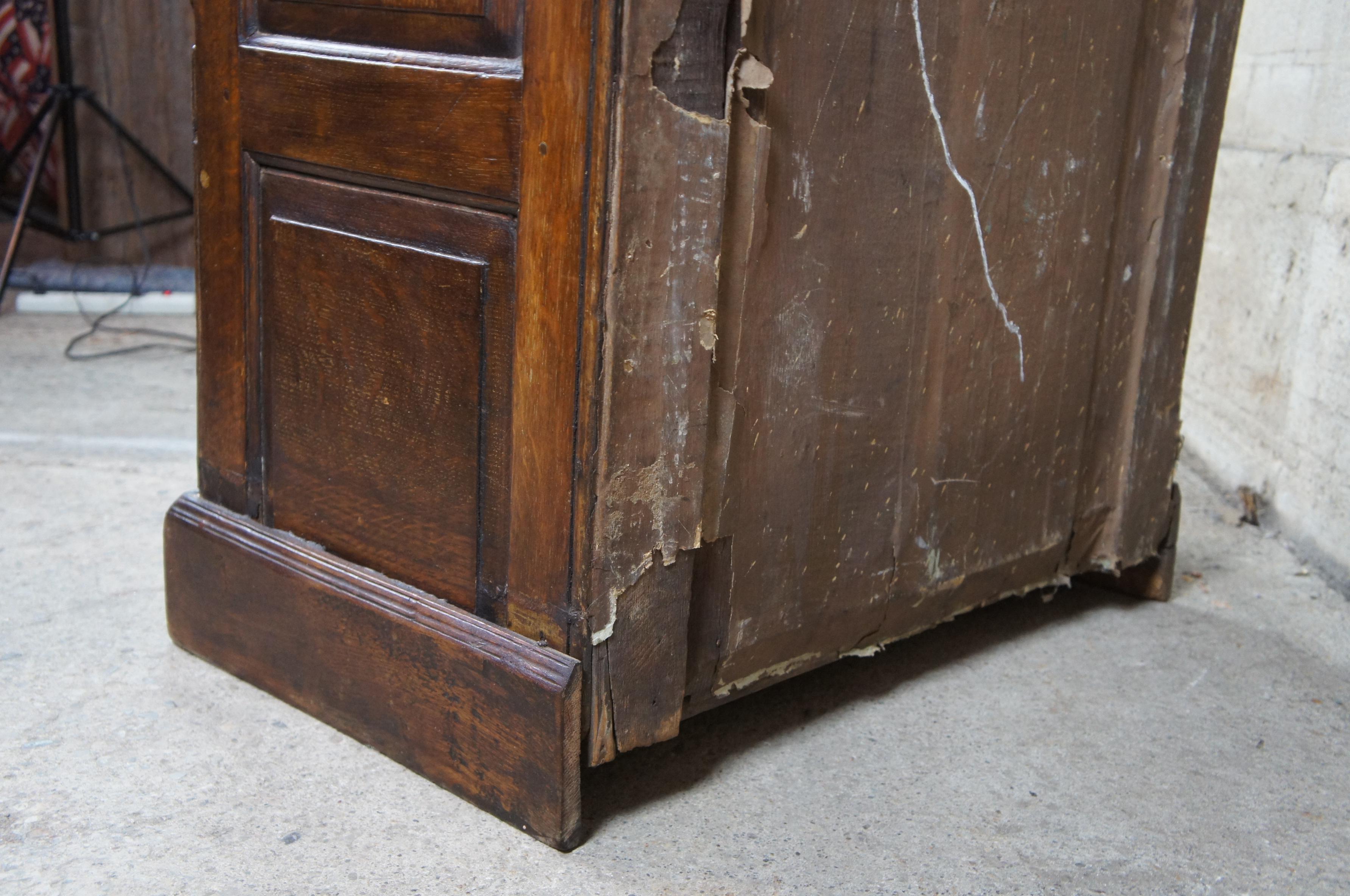 Antique Primitive Welsh Bookcase Cupboard Cabinet Linen Press Bookcase 3