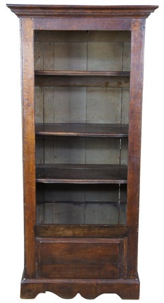 Antique Primitive Welsh Bookcase Cupboard Cabinet Linen Press Bookcase