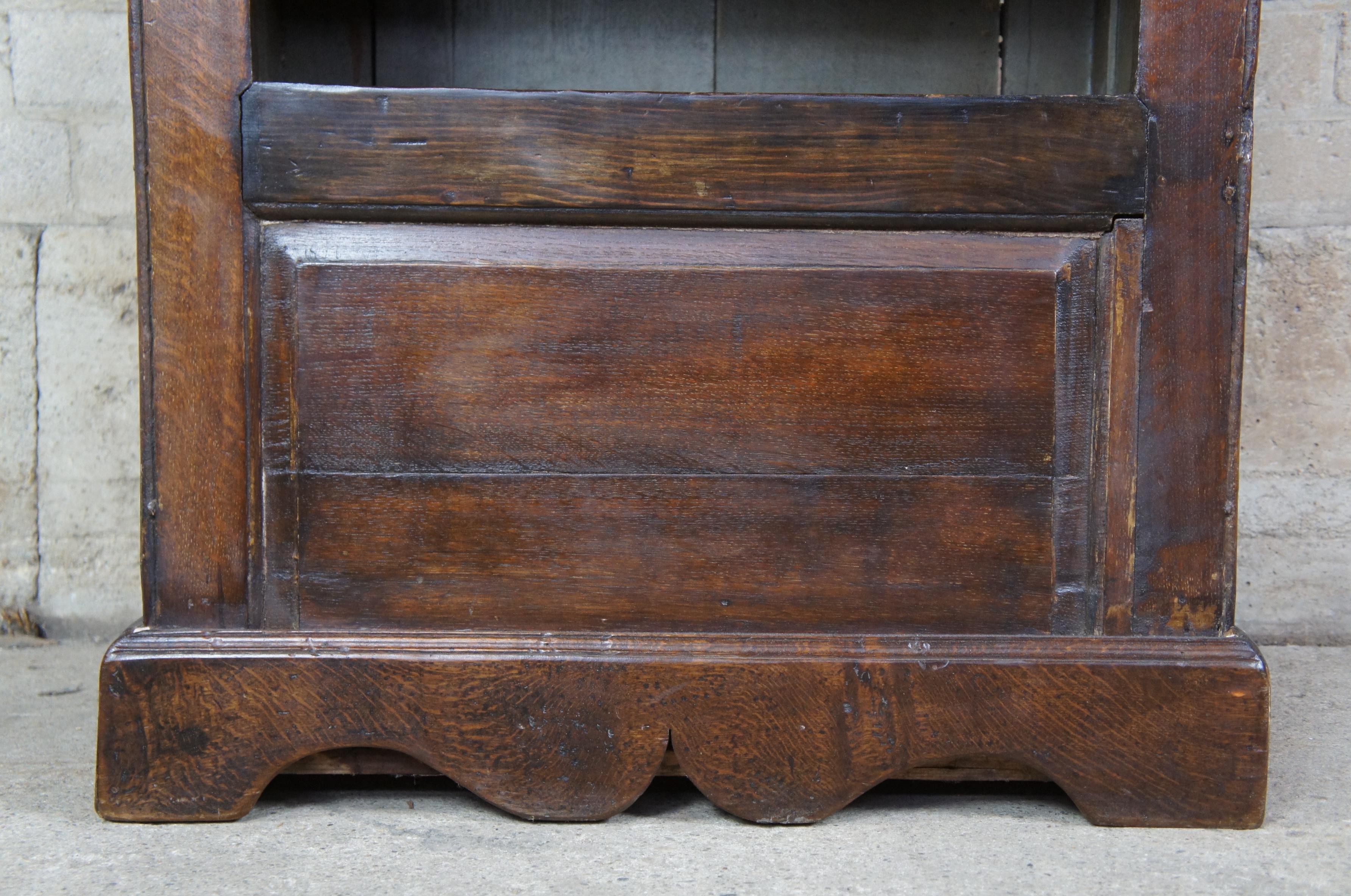 British Antique Primitive Welsh Bookcase Cupboard Cabinet Linen Press Bookcase