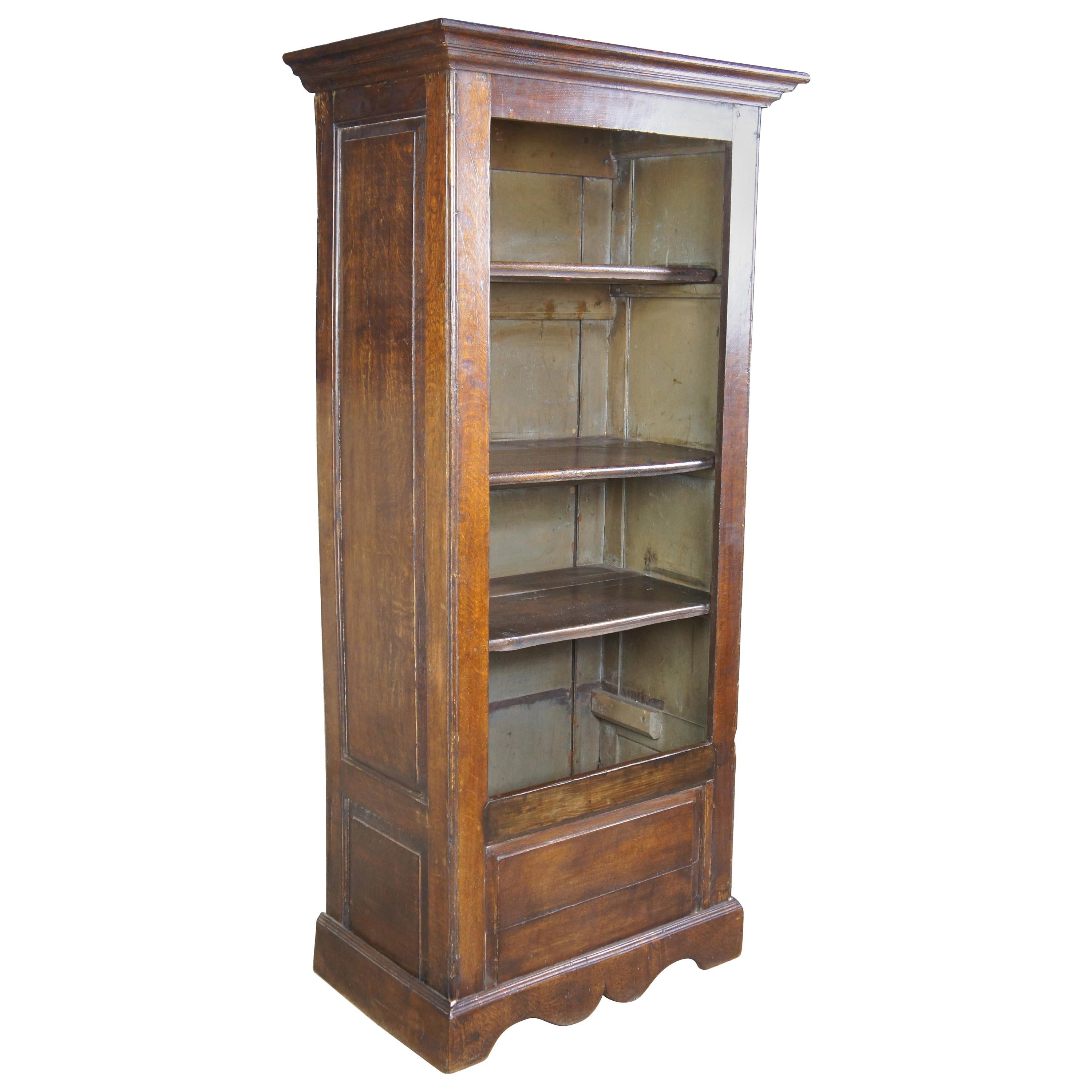 Antique Primitive Welsh Bookcase Cupboard Cabinet Linen Press Bookcase