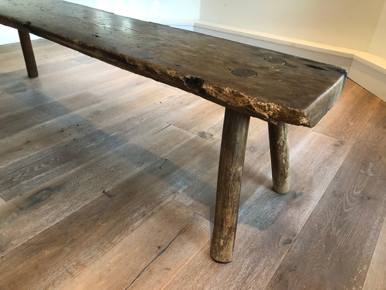 Antique Primitive Wood Bench For Sale At 1stdibs