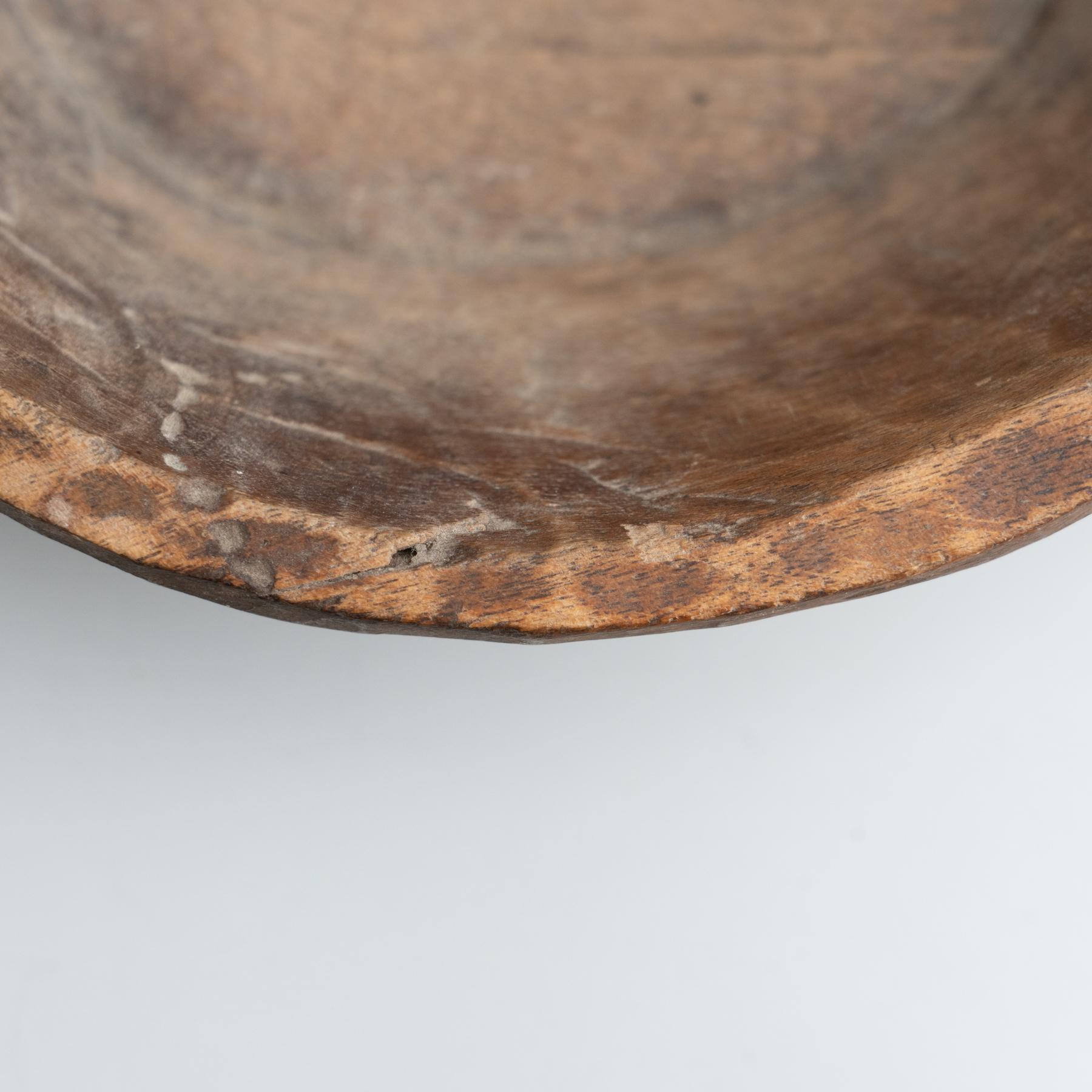 Antike primitive Wood Bowl, um 1960 im Angebot 2