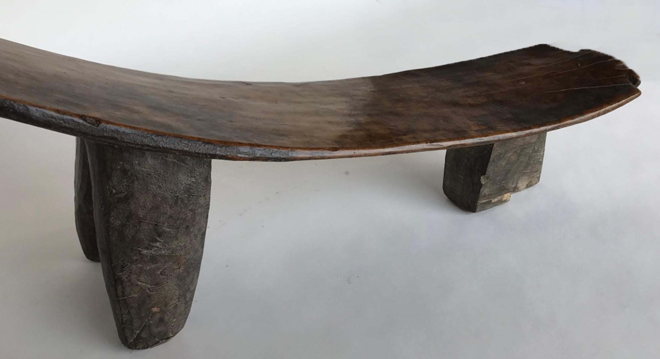 Antique Wooden Bench by the Lobi People of Africa In Good Condition In Los Angeles, CA