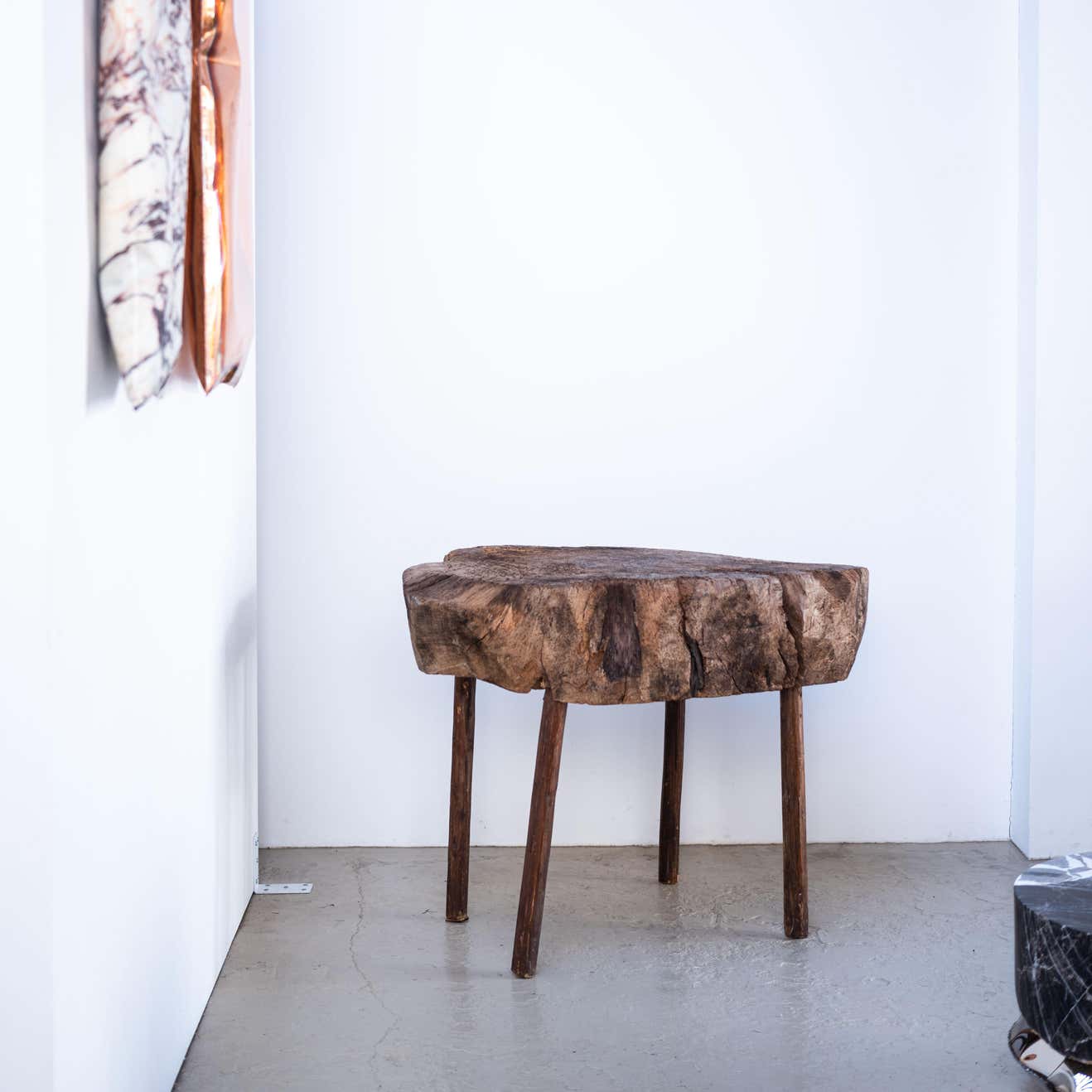 Antique Primitive Wooden Side Table, Stand from France For Sale at 1stDibs