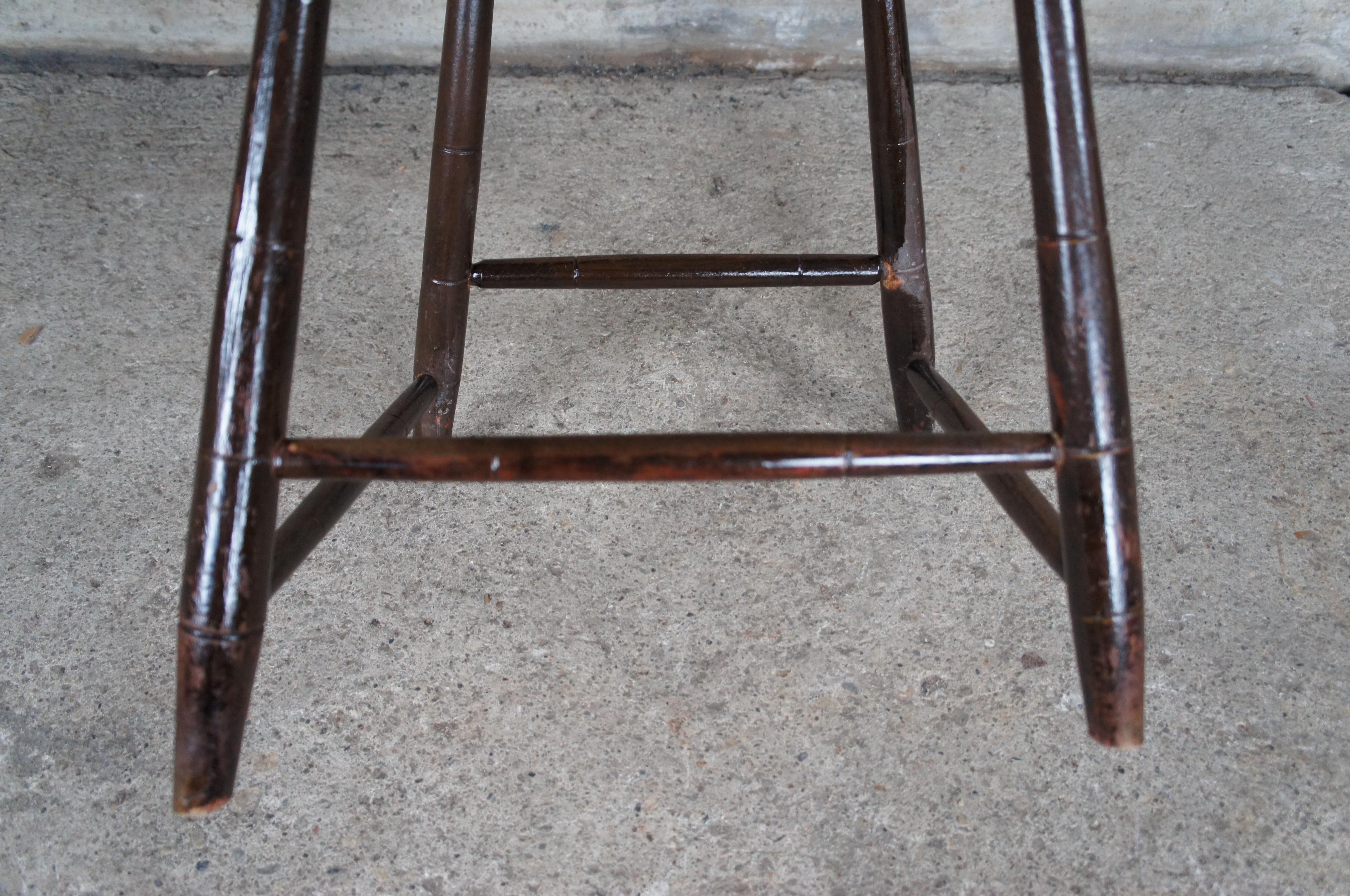 Antique Primitve Windsor Thumb Back Slat Back Side Dining Vanity Accent Chair 33 6
