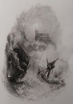 Antique Print After J.M.W Turner, Shipwreck of The Lycidas, 1835