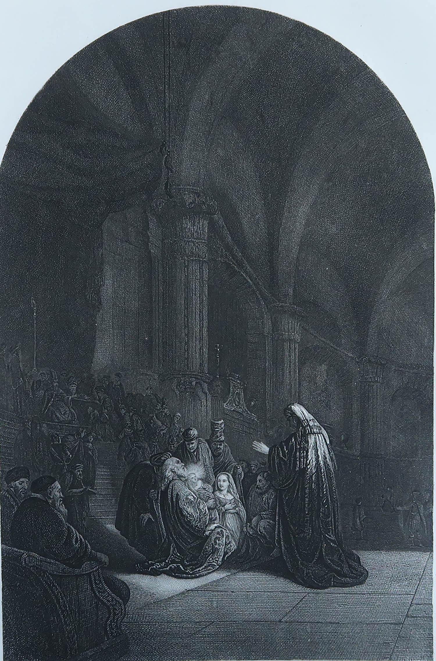 Magnifique image d'après Rembrandt.

Gravure en acier fin. 

Publié par Blackie & Sons Londres. C.1850

Non encadré.


