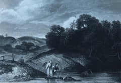 Antique Print After Rembrandt, Tobit and the Angel, C.1850