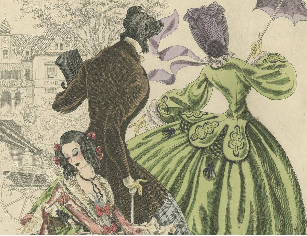 Antique Fashion Print by Kurt Hilscher, circa 1930