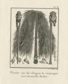 Antique Print Depicting a Tool to Repel Mosquitoes by Cook, 1803