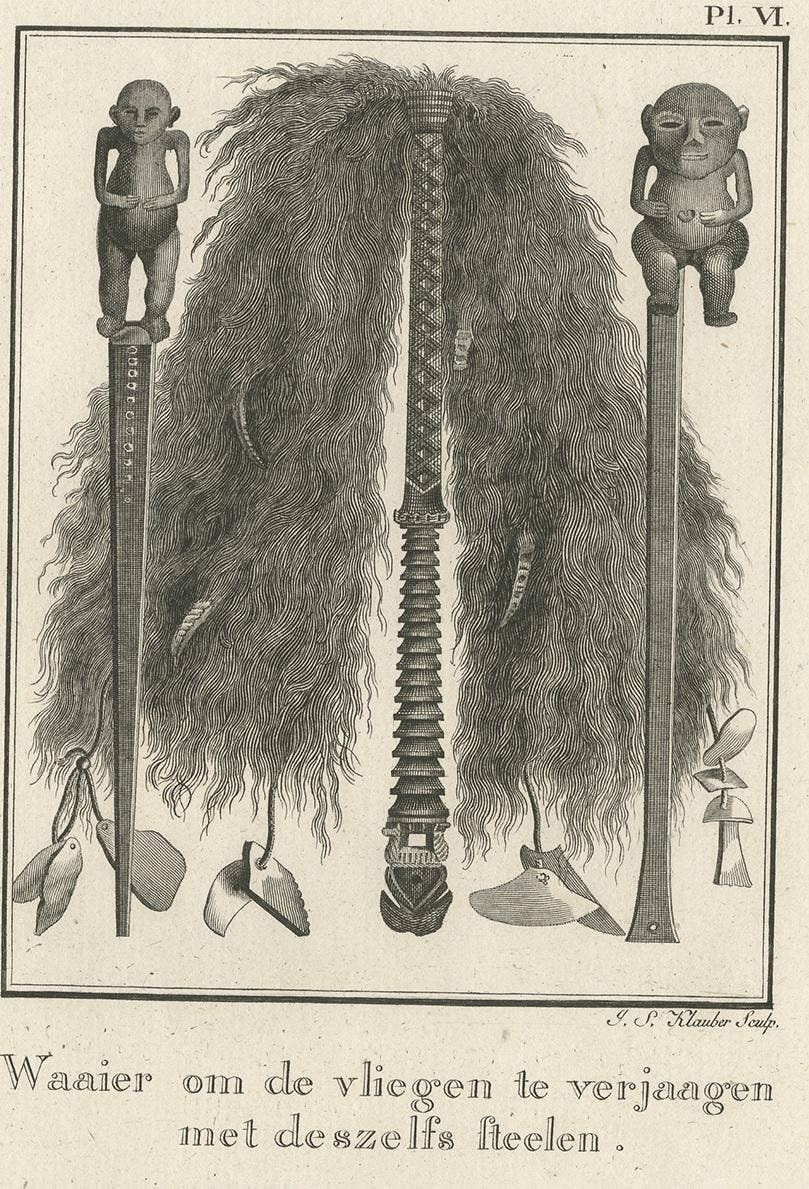 Antique Print Depicting a Tool to Repel Mosquitoes by Cook, 1803