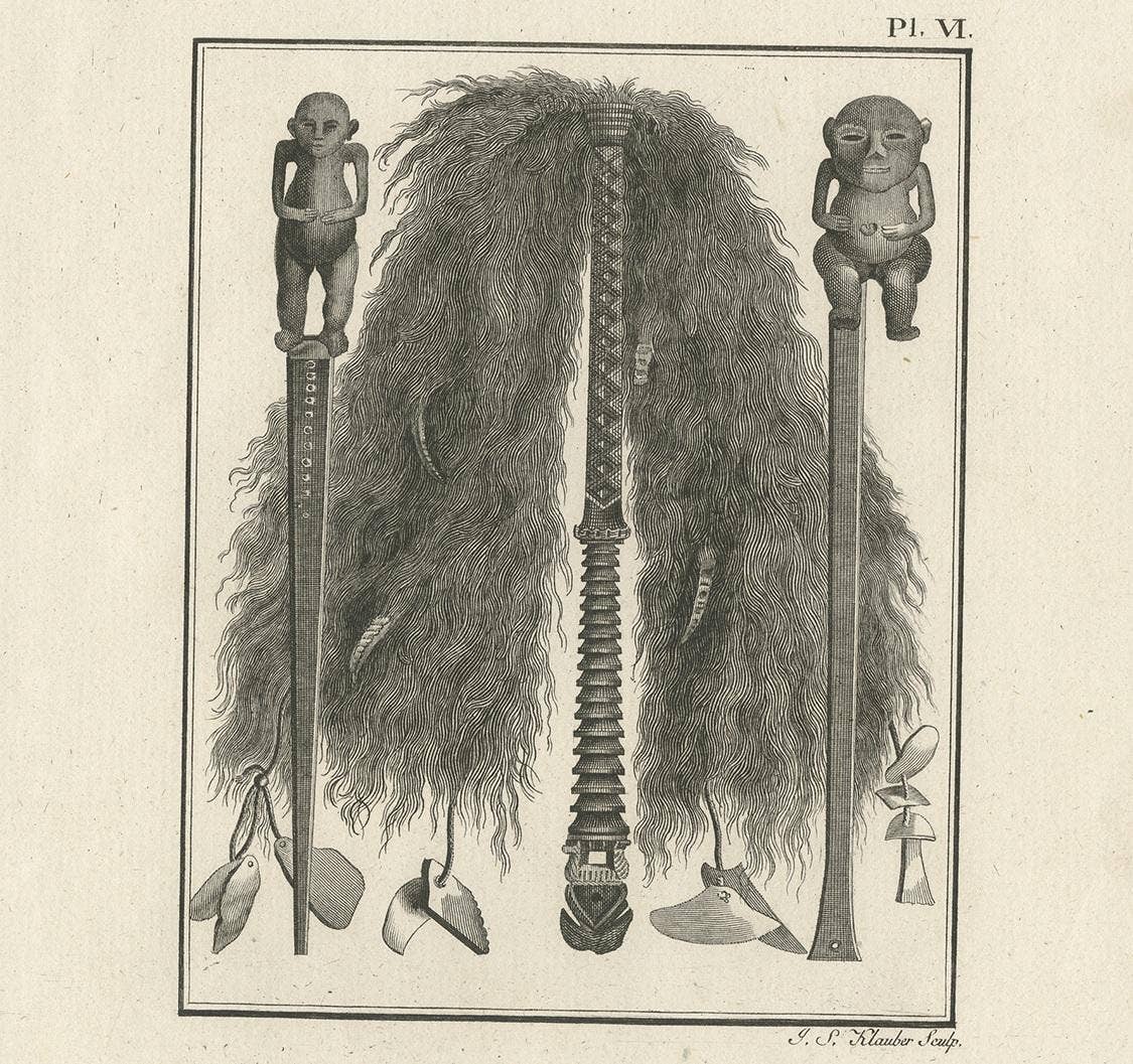 Antique Print Depicting a Tool to Repel Mosquitoes by Cook, 1803