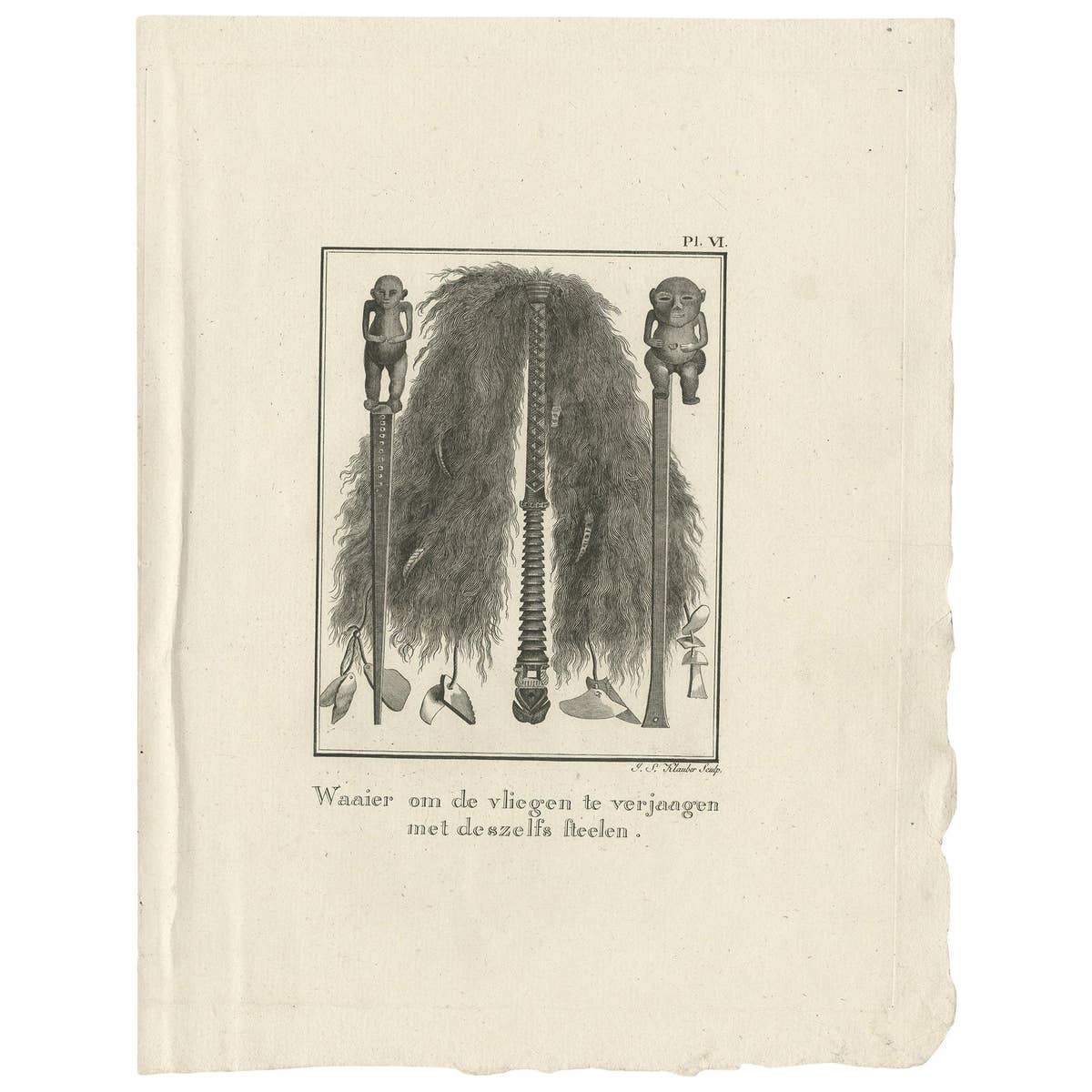 Antique Print Depicting a Tool to Repel Mosquitoes by Cook, 1803