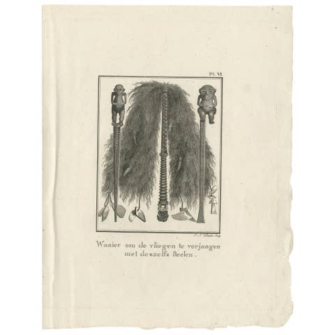 Antique Print Depicting a Tool to Repel Mosquitoes by Cook, 1803