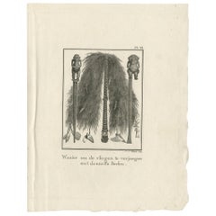 Antique Print Depicting a Tool to Repel Mosquitoes by Cook, 1803