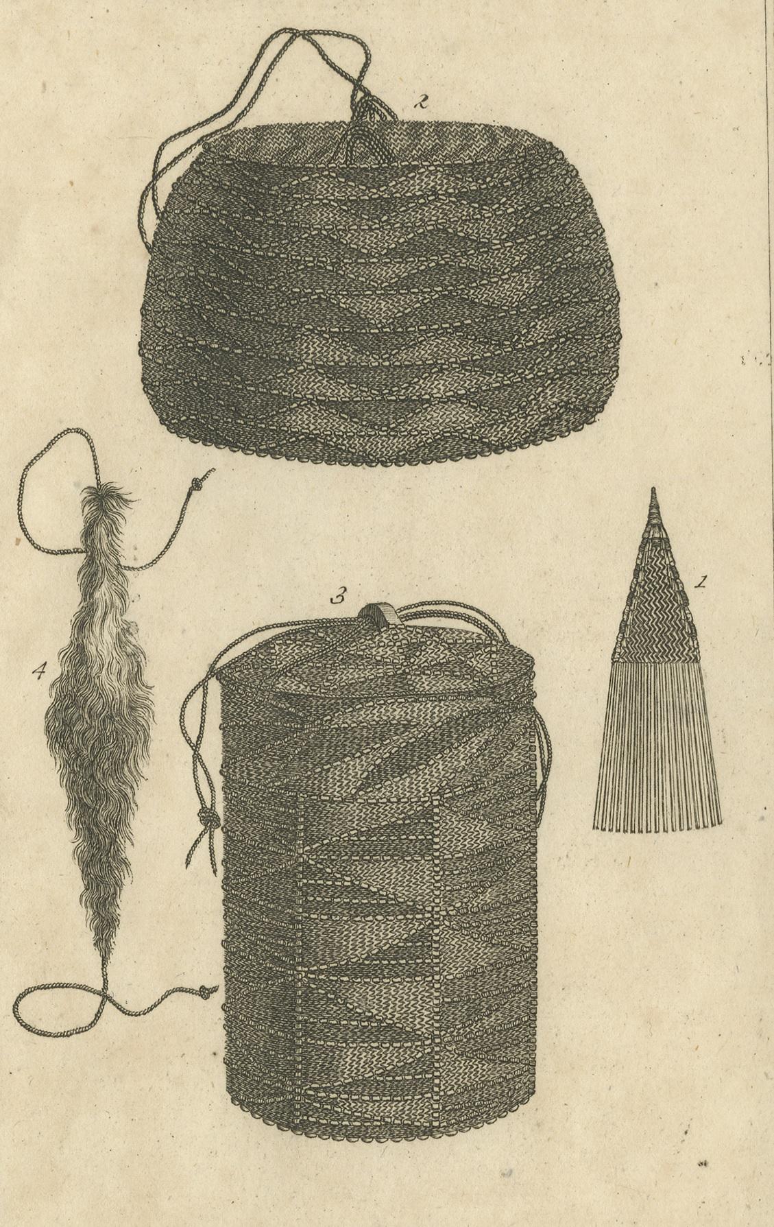 Engraved Antique Print Depicting Tools of the Friendly Islands by Cook, 1803 For Sale