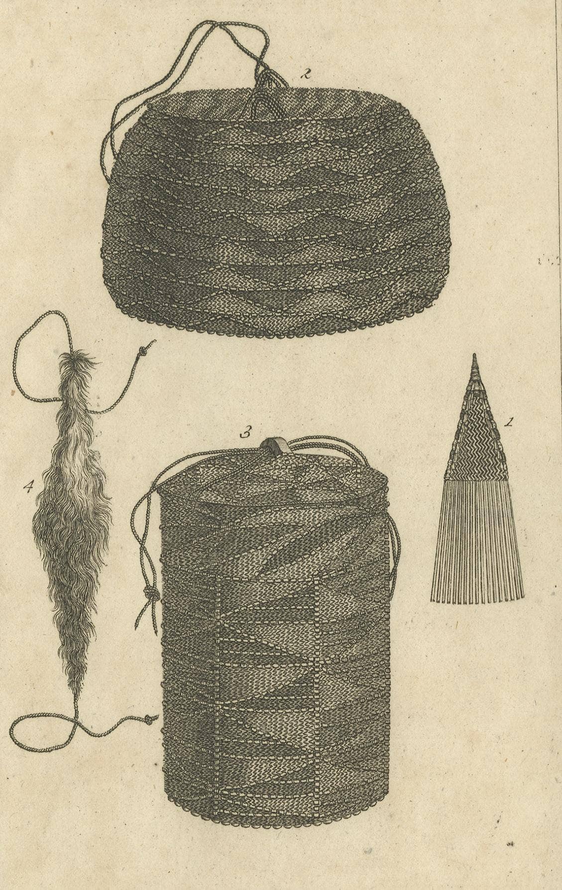 Antique Print Depicting Tools of the Friendly Islands by Cook, 1803