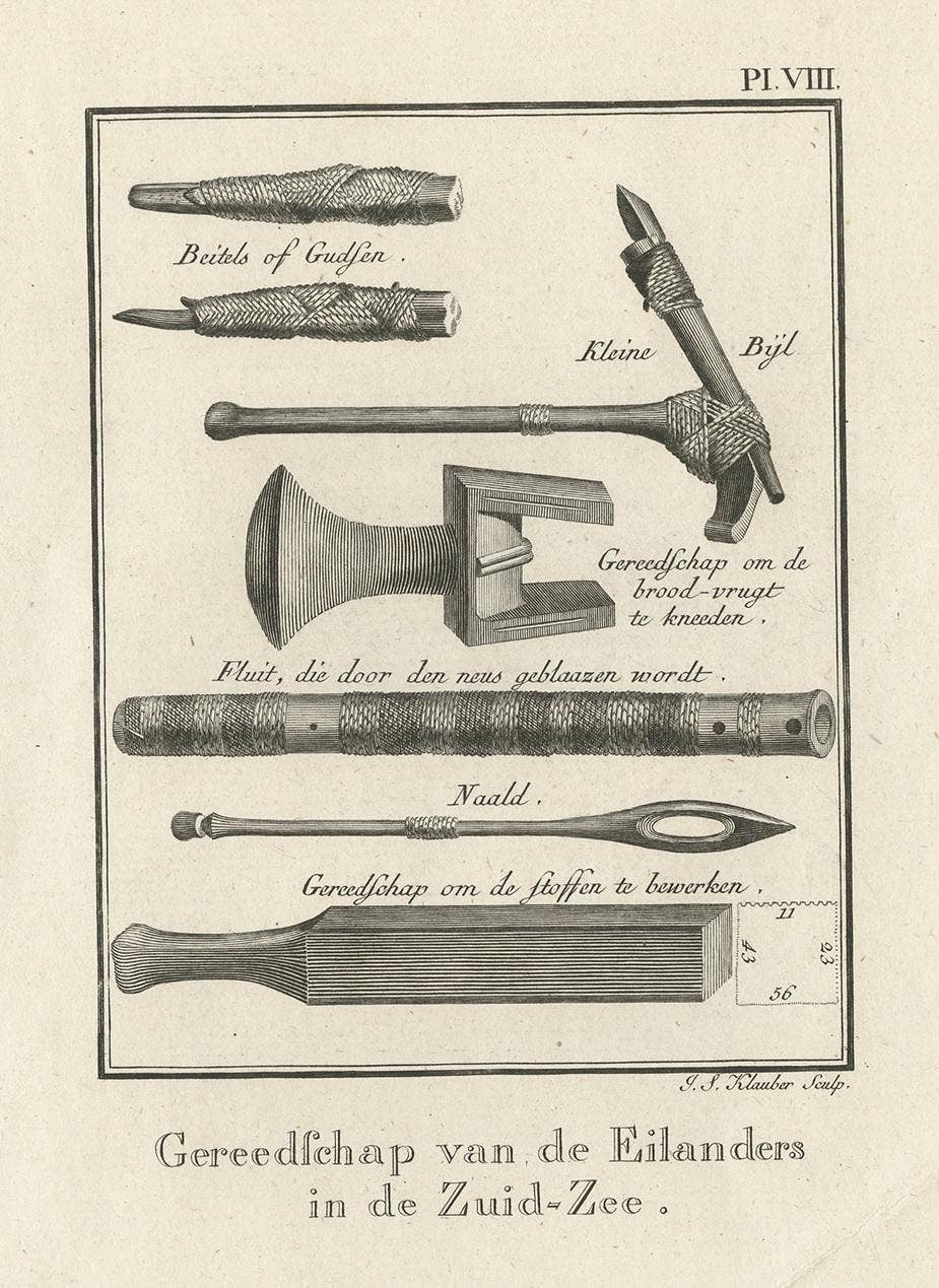 Antique Print Depicting Various Tools II by Cook, 1803