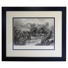 Antique Print, "Eggleston Abbey", Near Barnard Castle