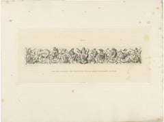 Antique Print 'Frieze' of the Curtain in the New Opera House in Vienna