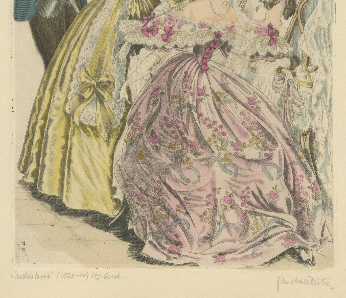 Antique Print 'Indiskret' by Kurt Hilscher, circa 1930
