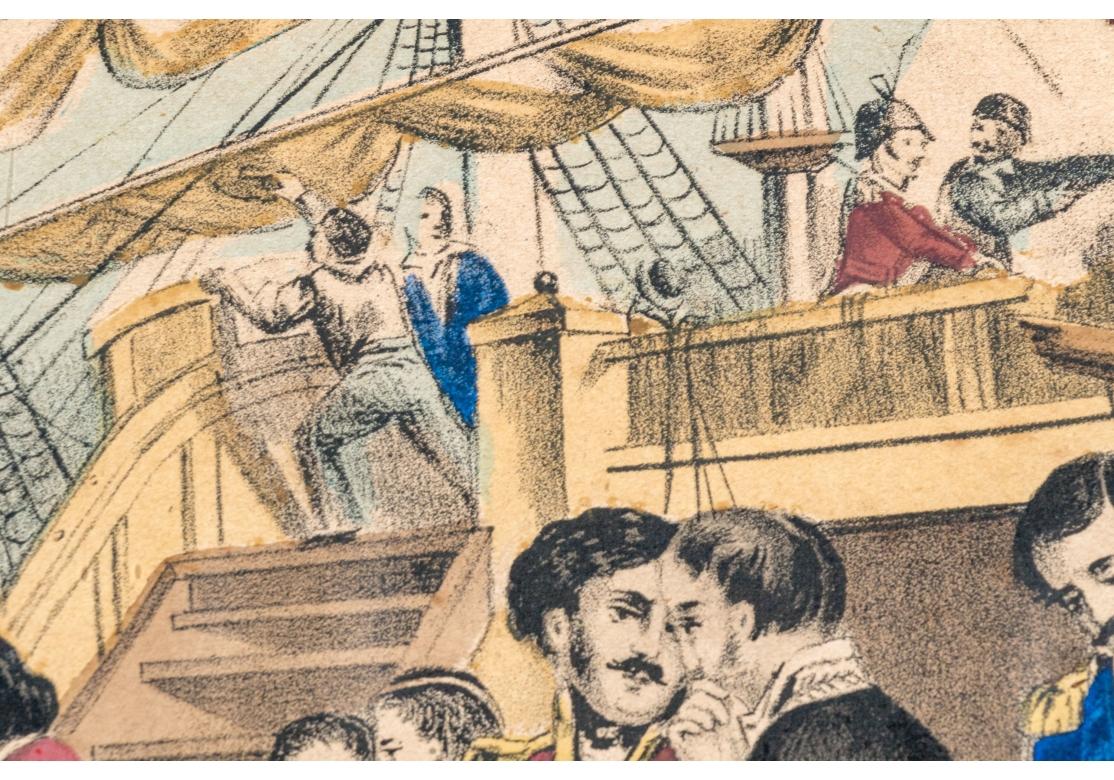 Anglais Impression ancienne Lord Nelson On Board The San Joseph en vente