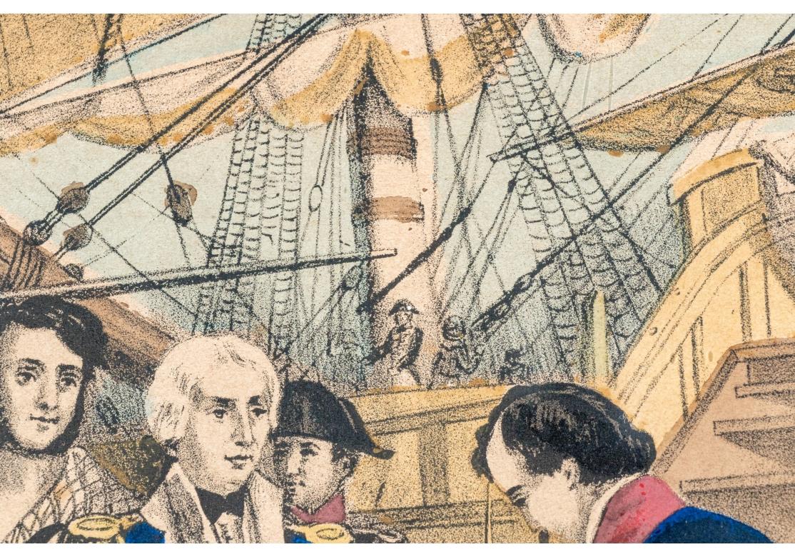 Verre Impression ancienne Lord Nelson On Board The San Joseph en vente
