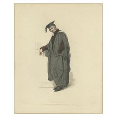Antiker Druck eines juristischen Bachelor of Laws von Ackermann, 1813