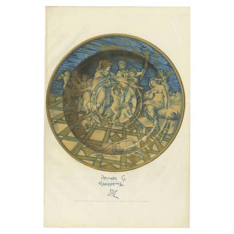 Antique Print of a Basin of Mr. Barker by Delange '1869'