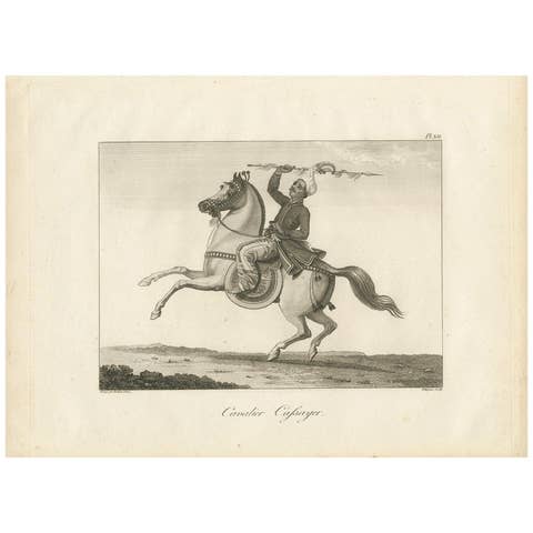 Antique Print of a Burmese Warrior by Symes, 1800