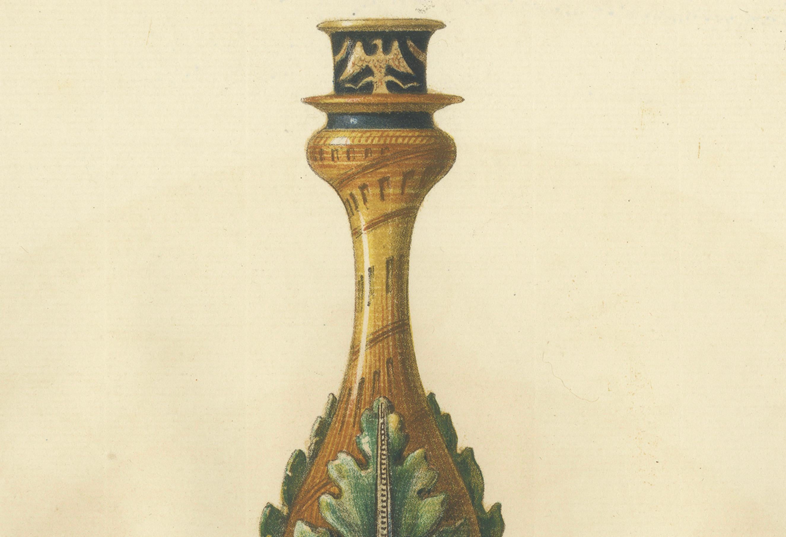 Impression ancienne d'un bougeoir de M. Le Marquis d'Azeglio par Delange '1869' en vente 2